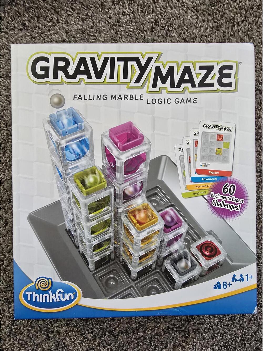 ThinkFun Gravity Maze Falling Marble Logic Game with 60 Challenge Cards
